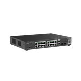 Ruijie 16 Port 10/100/1000 Mbps PoE+ 2 Port Gigabit and 2 Port SFP Cloud Managed Switch 250W (RG-ES220GS-P)