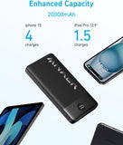 Anker Power Bank 20K 15W 2 Port USB-A and USB-C Black (A1367H11)