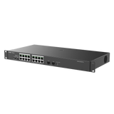 Ruijie RG-ES118GS-P-L 16-Port 10/100/1000Mbps PoE+ with 2-Port SFP Unmanaged Metal Switch 247W