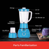 SANFORD BLENDER 400W 2 IN 1 BLACK (SF6818BR)