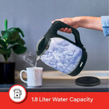 SANFORD ELECTRIC GLASS KETTLE BLACK 1.8L (SF3354EK)