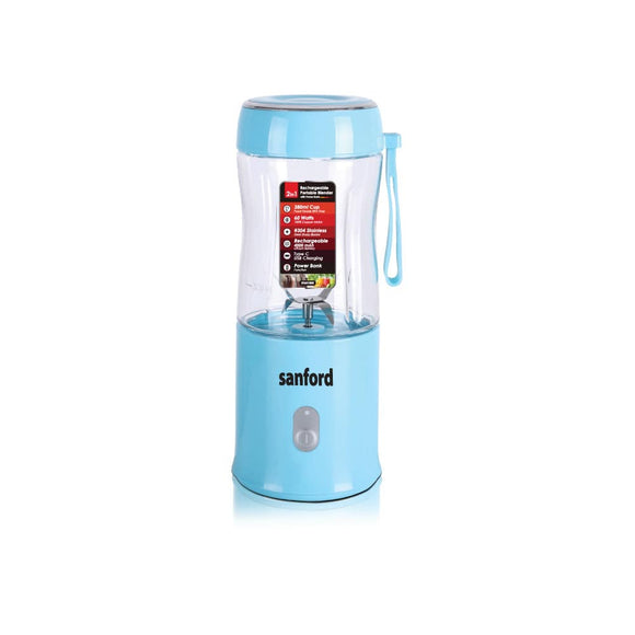 SANFORD RECHARGEABLE PORTABLE BLENDER WITH POWER BANK LIGHT BLUE (SF6810BR)