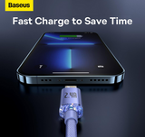 Basues Charging Cable USB-A to Lightning 2.4A 1.2M Purple - IBSouq