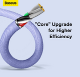 Basues Charging Cable USB-A to Lightning 2.4A 1.2M Purple - IBSouq