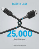 ANKER POWERLINE III USB-A WITH LIGHTINING CABLE BLACK 6FT 1.8 - IBSouq