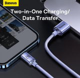 Basues Charging Cable USB-A to Lightning 2.4A 1.2M Purple - IBSouq