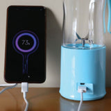 SANFORD RECHARGEABLE PORTABLE BLENDER WITH POWER BANK LIGHT BLUE (SF6810BR)
