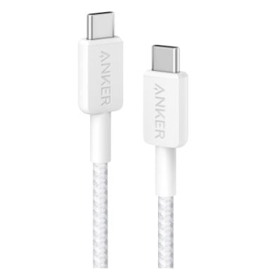 ANKER 322 USB-C TO USB-C 6ft 1.8M White (A81F6H21) - IBSouq