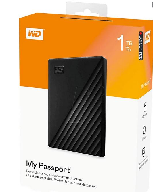 WD My Passport 1TB 3.0 USB Portable Hard Drive - IBSouq