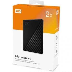 WD My Passport 2TB 3.0 USB Portable Hard Drive Black - IBSouq