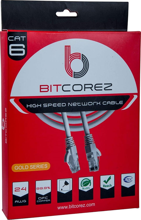 Bitcorez Utp Cat 6 Patch Cords Pvc White 1 Meter - IBSouq