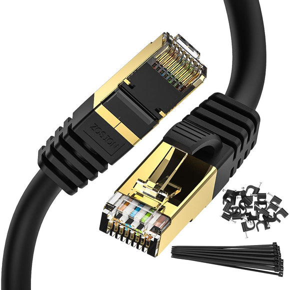 Zosion Cat 8 Ethernet Cable 35Ft Black - IBSouq