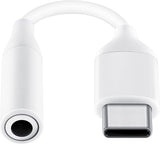 Samsung EE-UC10 USB-C Headset jack Adapter to 3.5mm Ultra Audio AUX female Jack - White - IBSouq
