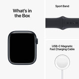 Apple Watch 8 Series, 45MM M/L Midnight Aluminum Case Midnight Sport Band - IBSouq