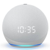 Amazon Alexa Speaker Echo DOT/CLOCK Silver (B7W644) - IBSouq