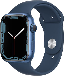 Apple Watch 7 Series, 41MM, Blue Aluminum Case Abyss Blue Sport Band, GPS, (A2473) - IBSouq