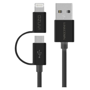Linkcomn Micro-USB Cable with Lightning Connector 1Mtr - IBSouq