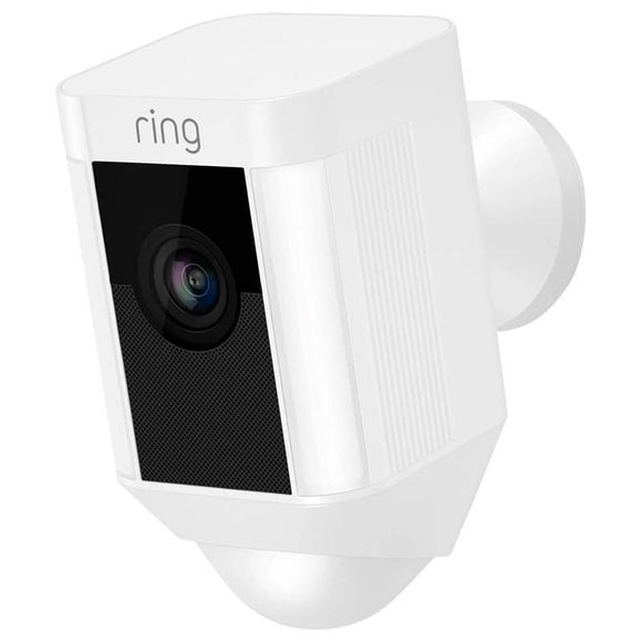 Ring Spotlight Cam Wired Outdoor Security Camera & Spotlight White - IBSouq