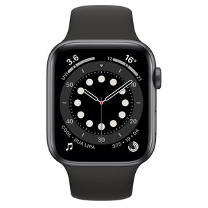 Apple Watch 6 Series Space Gray Aluminum Case Black Sport Band - IBSouq