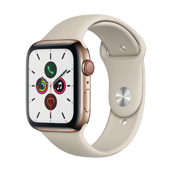 Apple Watch 5 Series, 40MM, Gold Stainless Steel Case Stone Sport Band, Cellular, (A2156) - IBSouq