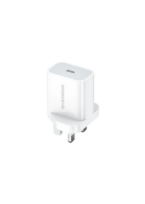 RIVERSONG PowerKub 20 Fast Wall Charger USB-C 20W White - IBSouq