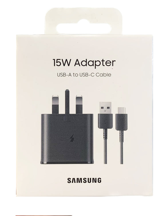 Samsung 15w Adapter with Usb-a To Usb-c With Cable Ta200 Black - IBSouq