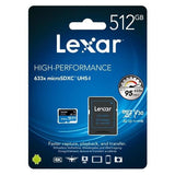 Lexar 512GB MicroSD Card 633X with Adapter - IBSouq