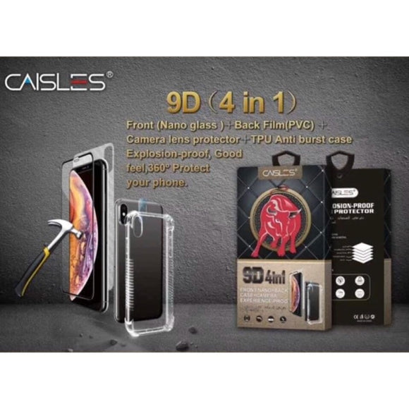 CAISLES 9D 4 in 1 Nano Glass + Back Case - IBSouq