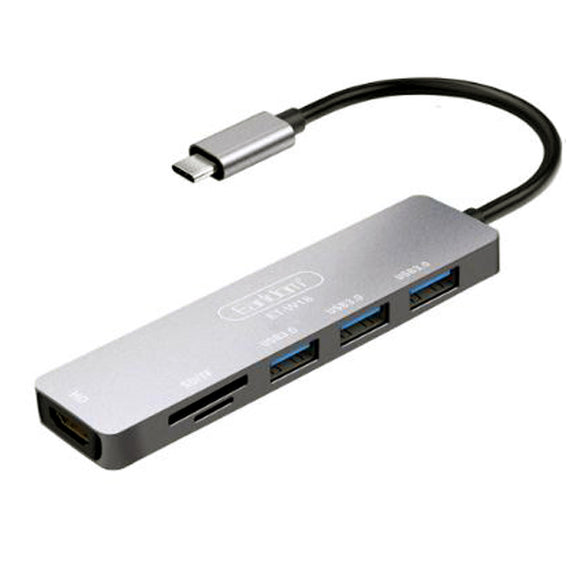 Earldom W18 USB-C to HDMI + 3 USB 3.0 + SD CARD - IBSouq