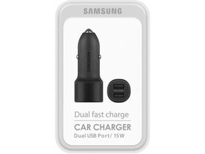 Samsung Car Charger Dual Usb A Port 15w Fast Charge Ep-l1100 - IBSouq
