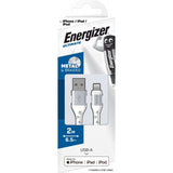 Energizer Ultimate Metal Braided Nylon Cable Lightning USB (2M) - IBSouq
