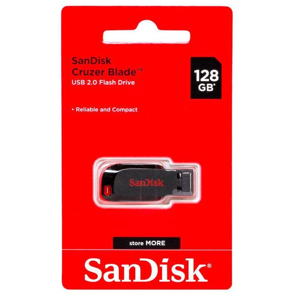 Sandisk Cruzer Blade USB 2.0 Flash Drive 128GB - IBSouq