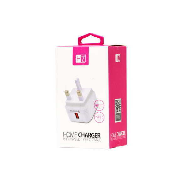 Heatz Home Charger Fast Charging PD 20W - USB Adapter With Type C Cable (ZAT20) - IBSouq